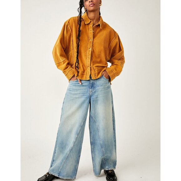 FREE PEOPLE Full Moon Cord Top / Bronze - Picture 9 of 13